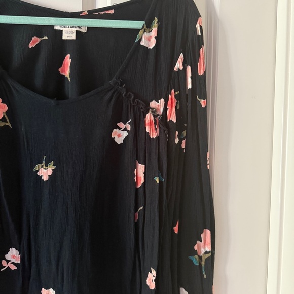 Billabong Black Floral Mini Dress - Picture 7 of 12